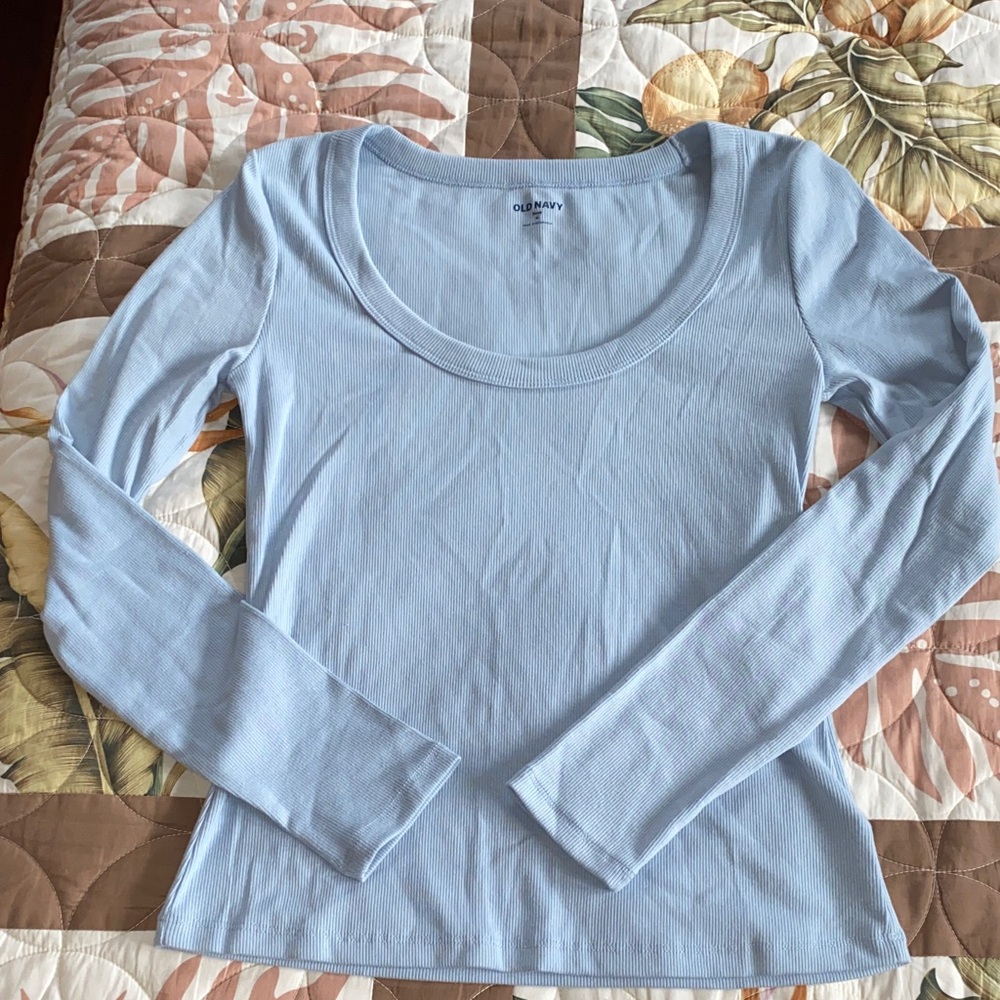 Old Navy Sky Blue Long Sleeve Top